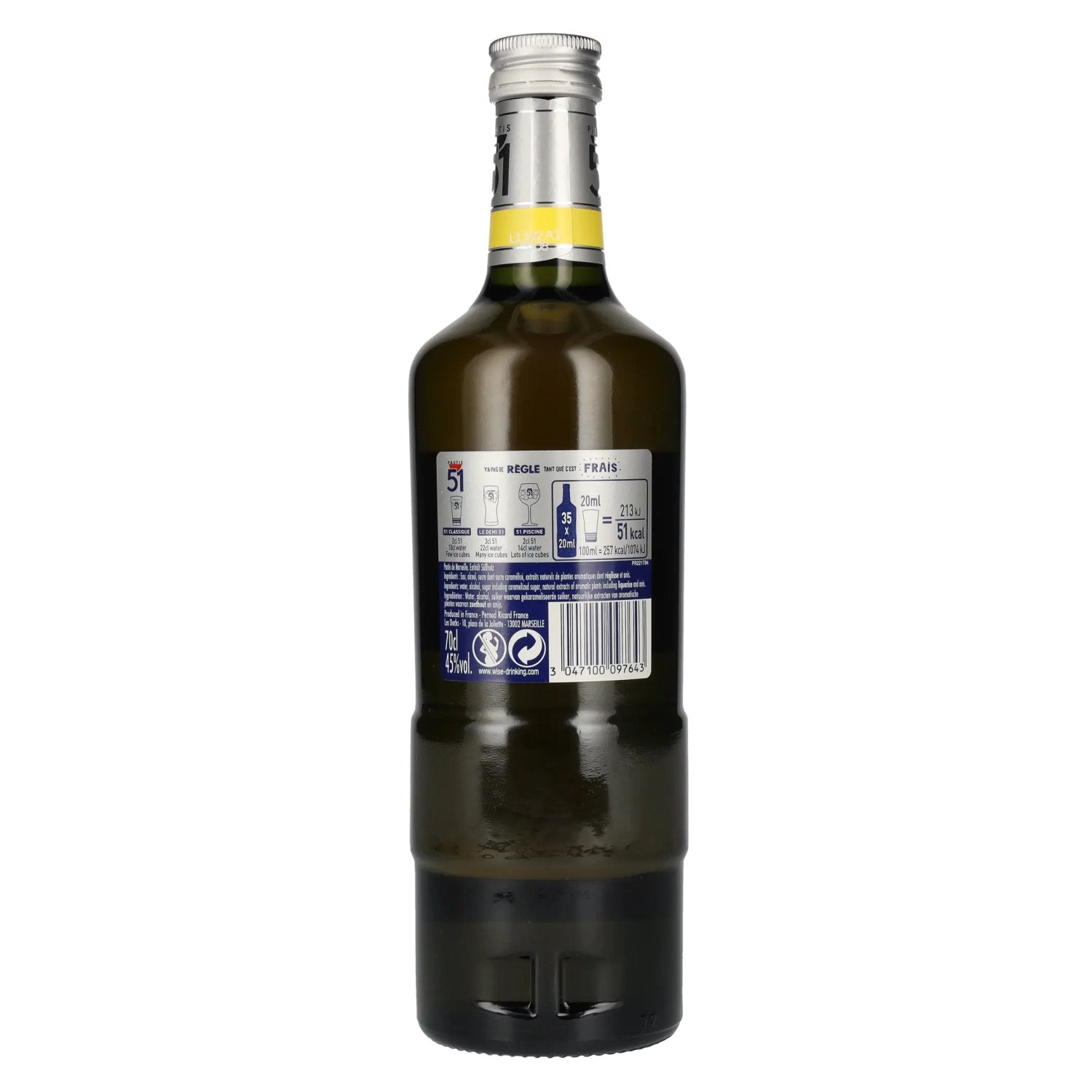 Pastis 51 Pastis de Marseille 45% Vol. 0,7l