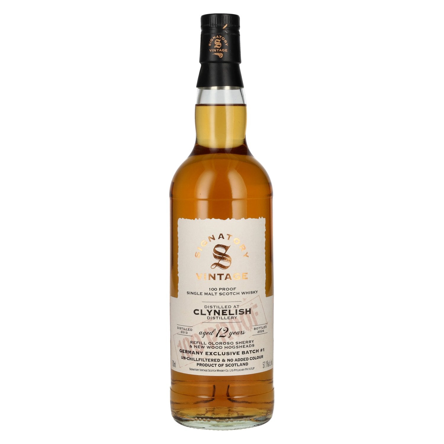 Signatory Vintage 100 Proof Edition CLYNELISH 12 Years Old Germany Edition 2013 57,1% Vol. 0,7l