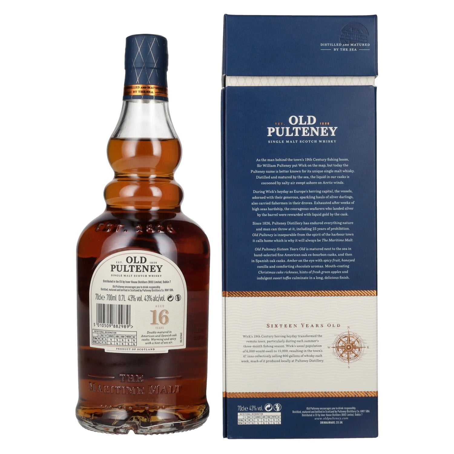 Old Pulteney 16 Years Old Single Malt TRAVELLER'S EXCLUSIVE 43% Vol. 0,7l in gift box