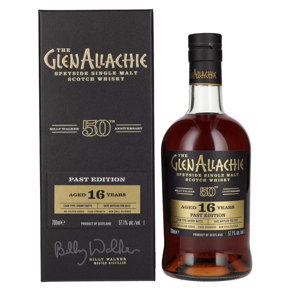 The GlenAllachie 16 Years Old 50th Anniversary PAST EDITION 57,1% vol. 0,7l en coffret cadeau