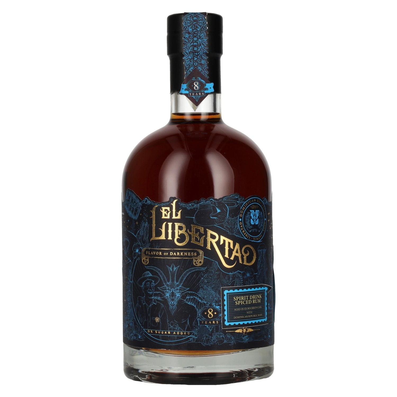 El Libertad 8 Years Old FLAVOR OF DARKNESS Dark Oak Spiced Rum Chapter III 48,1% Vol. 0,7l