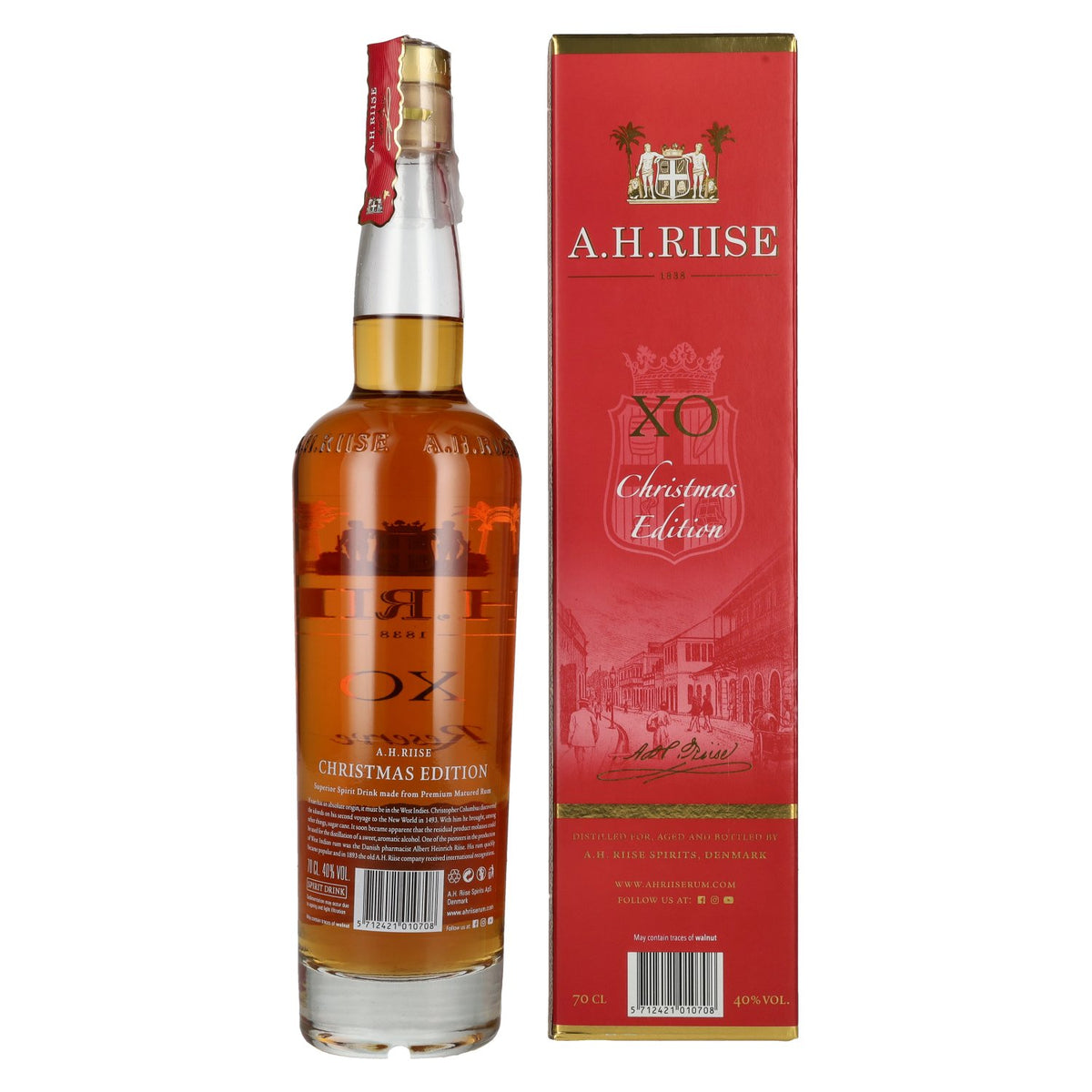 A.H. Riise X.O. Reserve Christmas Superior Spirit Drink 40% vol. 0,7l en coffret cadeau