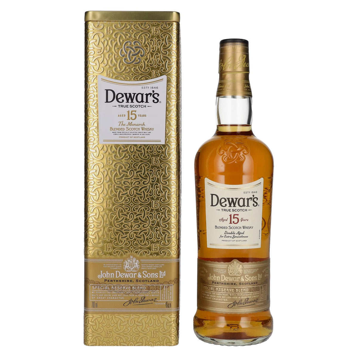 Dewar's 15 Years Old Blended Scotch Whisky 40% Vol. 0,7l en Tinbox