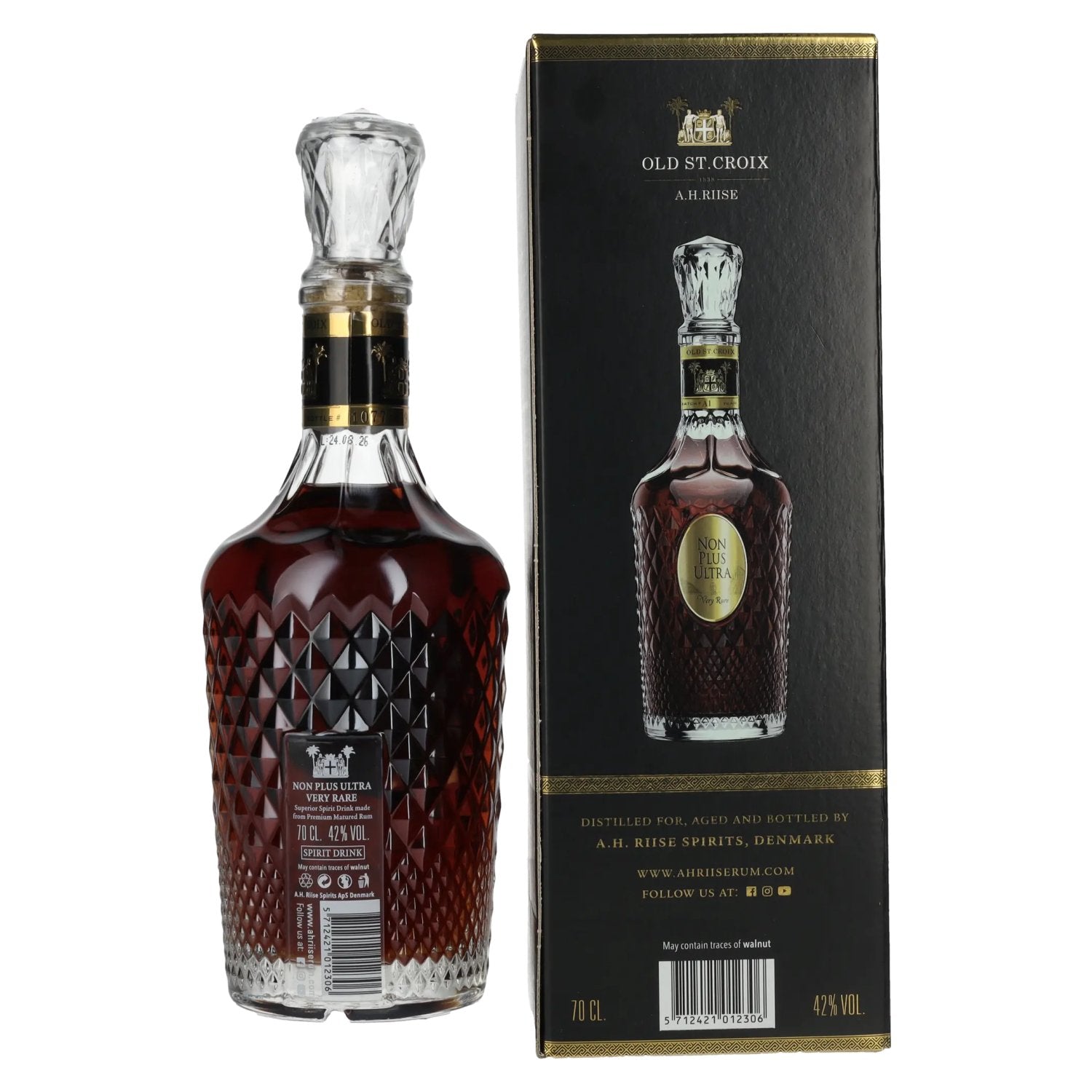 Old St. Croix A.H. Riise NON PLUS ULTRA Very Rare Spirit Drink 42% vol. 0,7l en boîte cadeau