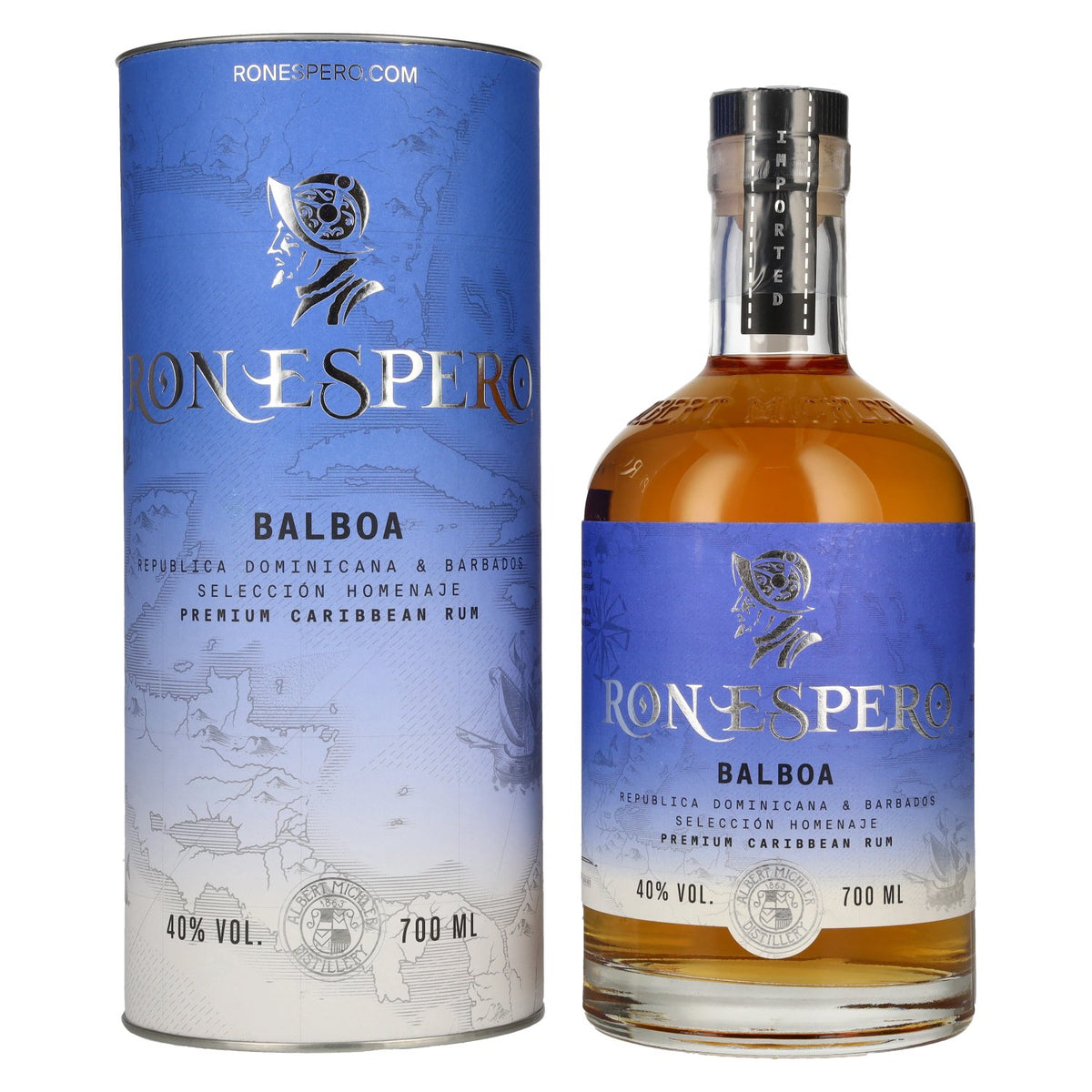 Ron Espero Balboa Selección Homenaje Premium Caribbean Rum 40% Vol. 0,7l in gift box
