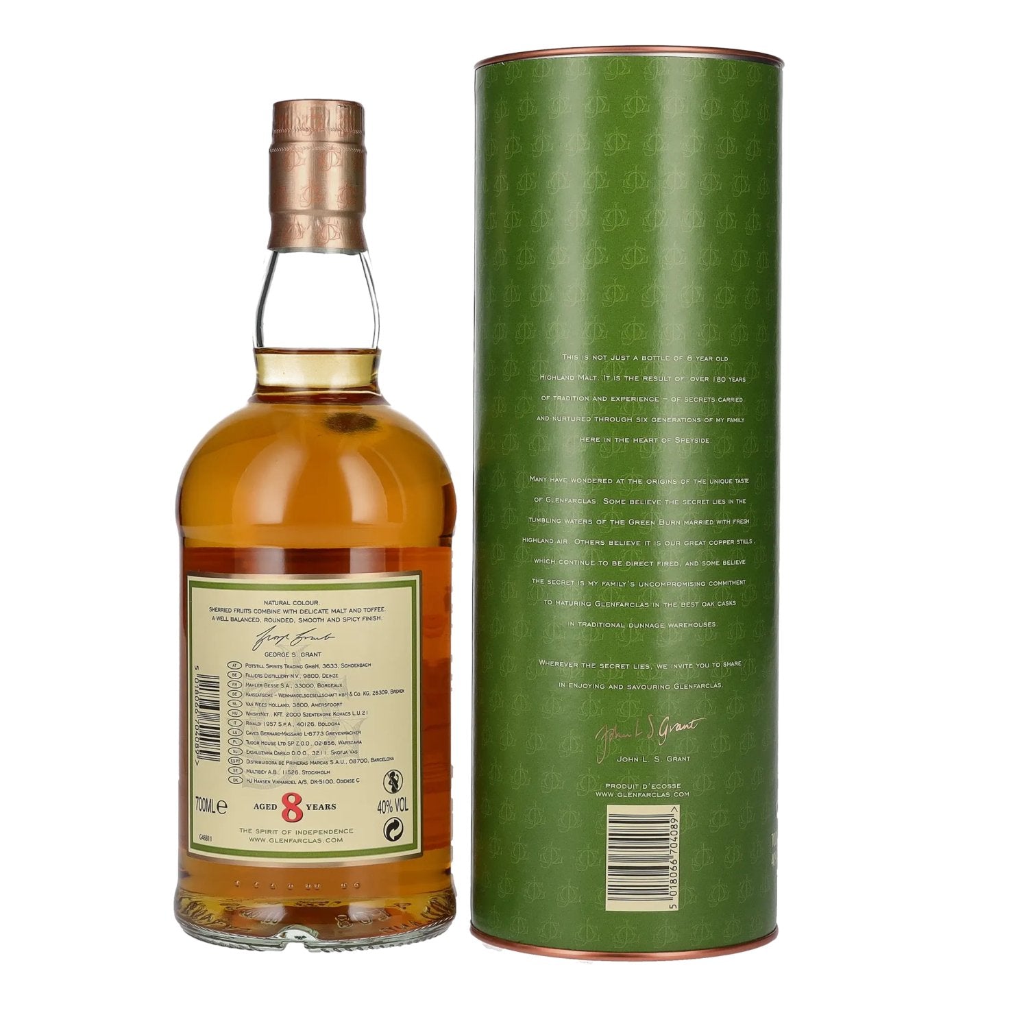 Glenfarclas 8 Years Old Highland Single Malt Scotch Whisky 40% Vol. 0,7l in gift box