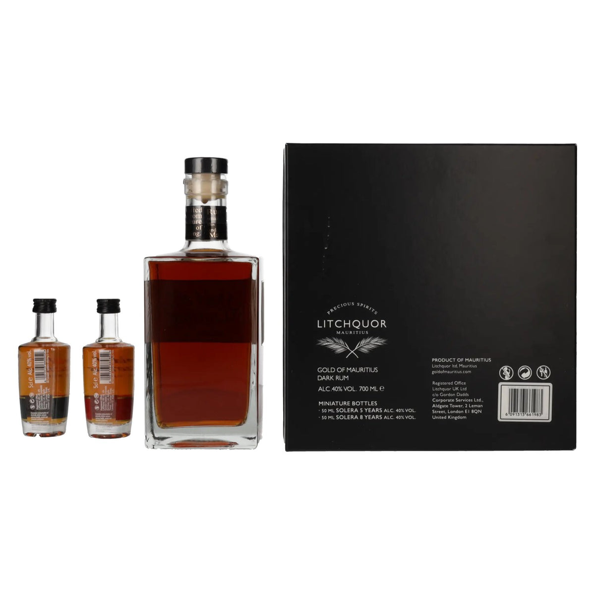 Gold of Mauritius Gift Set 40% Vol. 0,7l in gift box + 2x0,05l