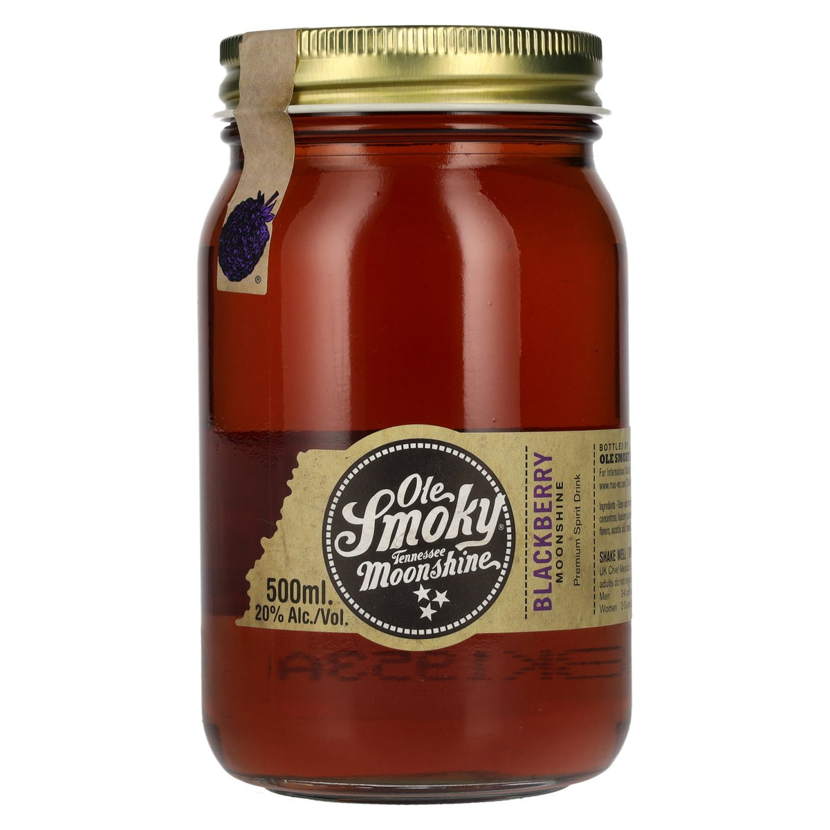 Ole Smoky Tennessee Moonshine BLACKBERRY 20% vol. 0,5l