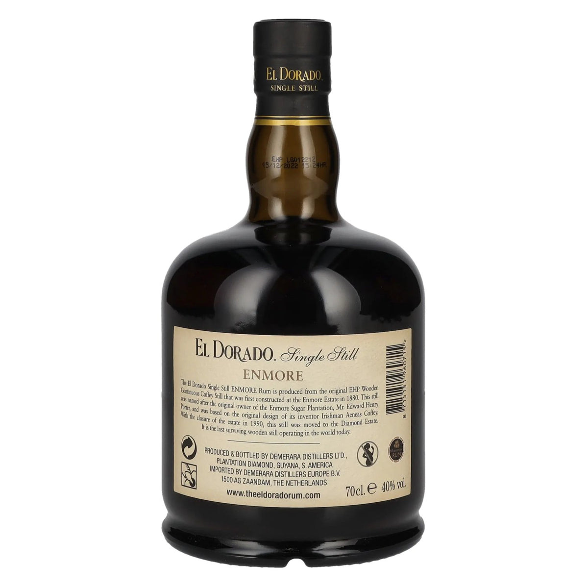 El Dorado Single Still ENMORE Finest Demerara Rum 2009 40% Vol. 0,7l