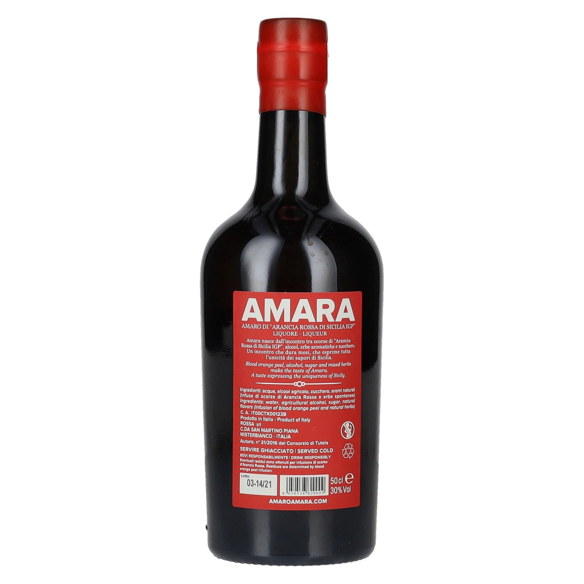Amara Amaro di Arancia Rossa di Sicillia IGP 30% Vol. 0,5l