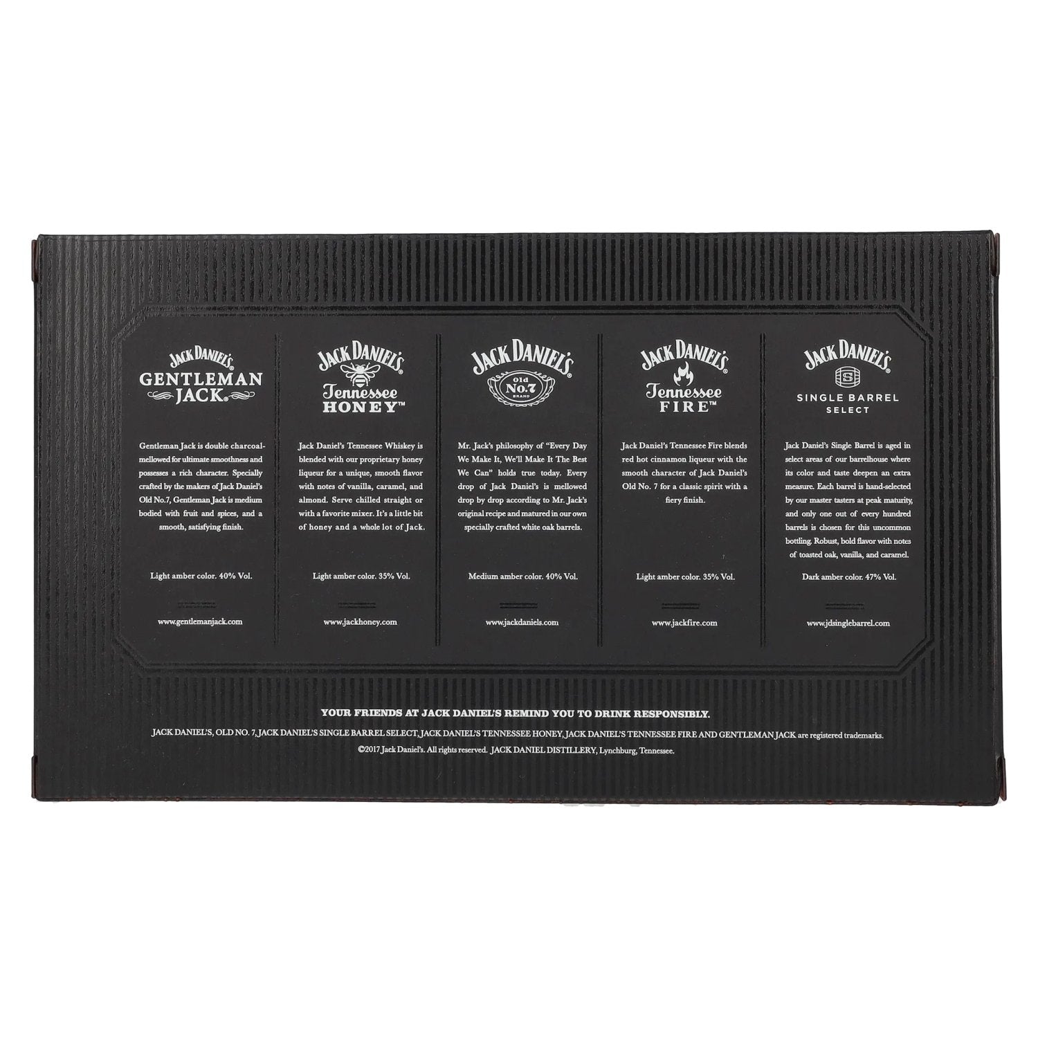 Jack Daniel's FAMILY OF FINE SPIRITS 39% Vol. 5x0,05l in Geschenkbox