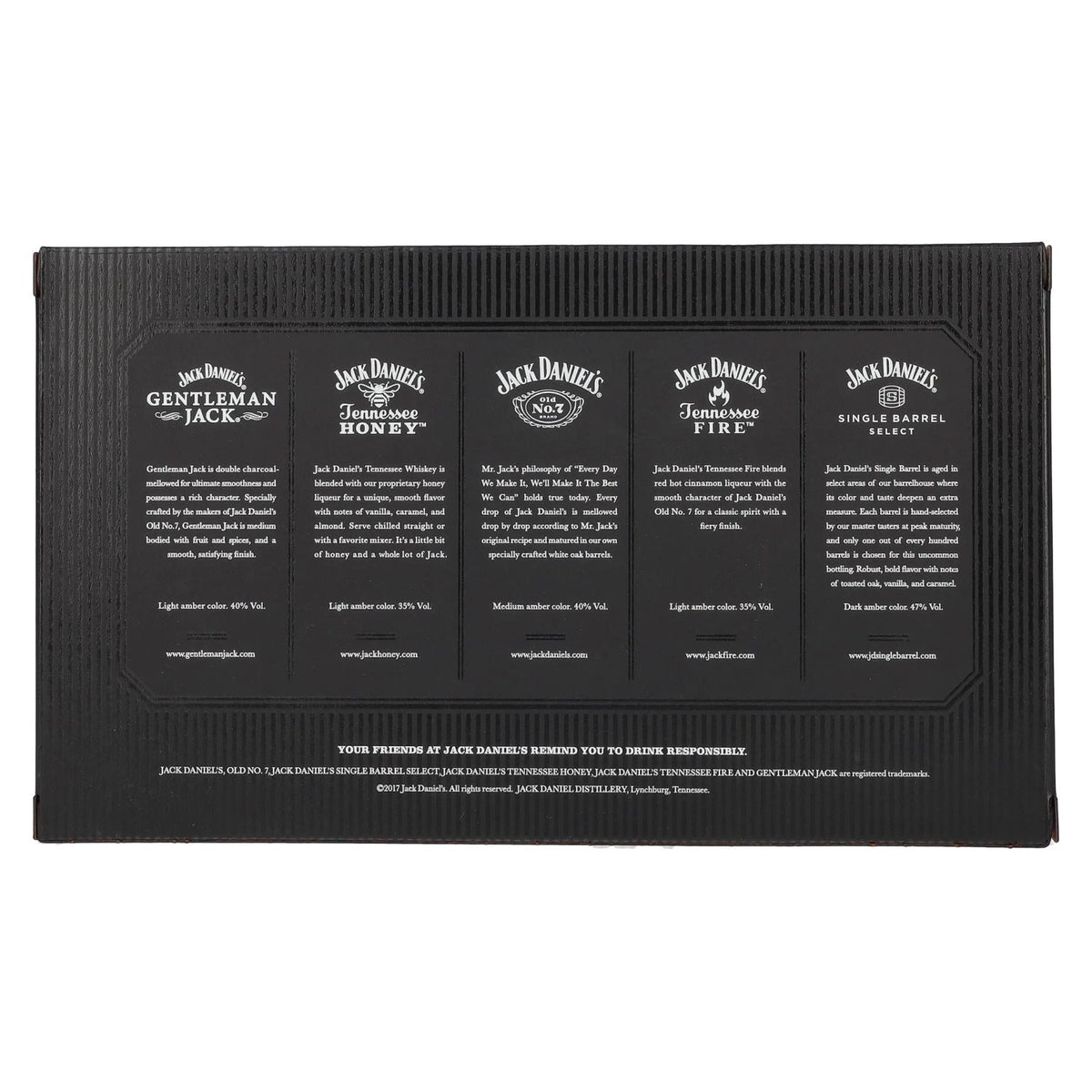 Jack Daniel's FAMILY OF FINE SPIRITS 39% Vol. 5x0,05l in Geschenkbox