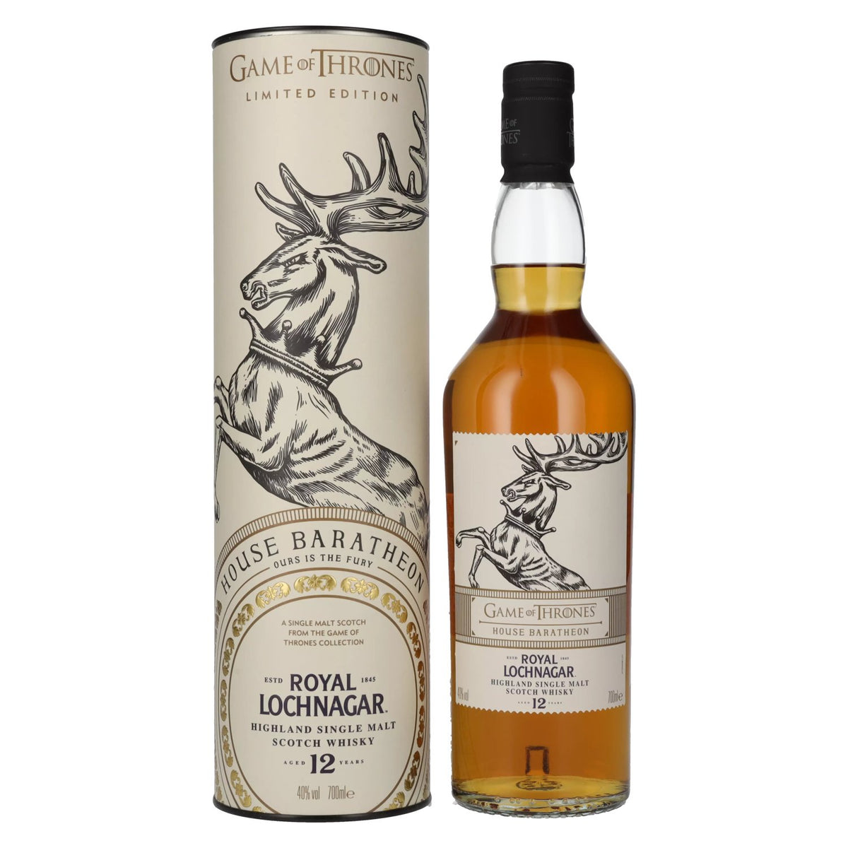 Royal Lochnagar 12 Years Old GAME OF THRONES House Baratheon 40% Vol. 0,7l en boîte cadeau