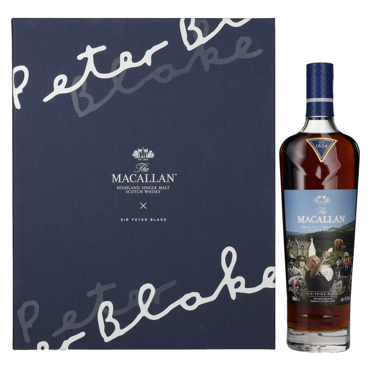 The Macallan SIR PETER BLAKE Highland Single Malt Scotch Whisky 47,7% Vol. 0,7l en boîte cadeau