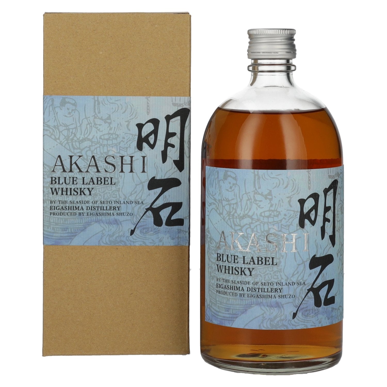 AKASHI BLUE Label Whisky 40% vol. 0,7l en boîte cadeau