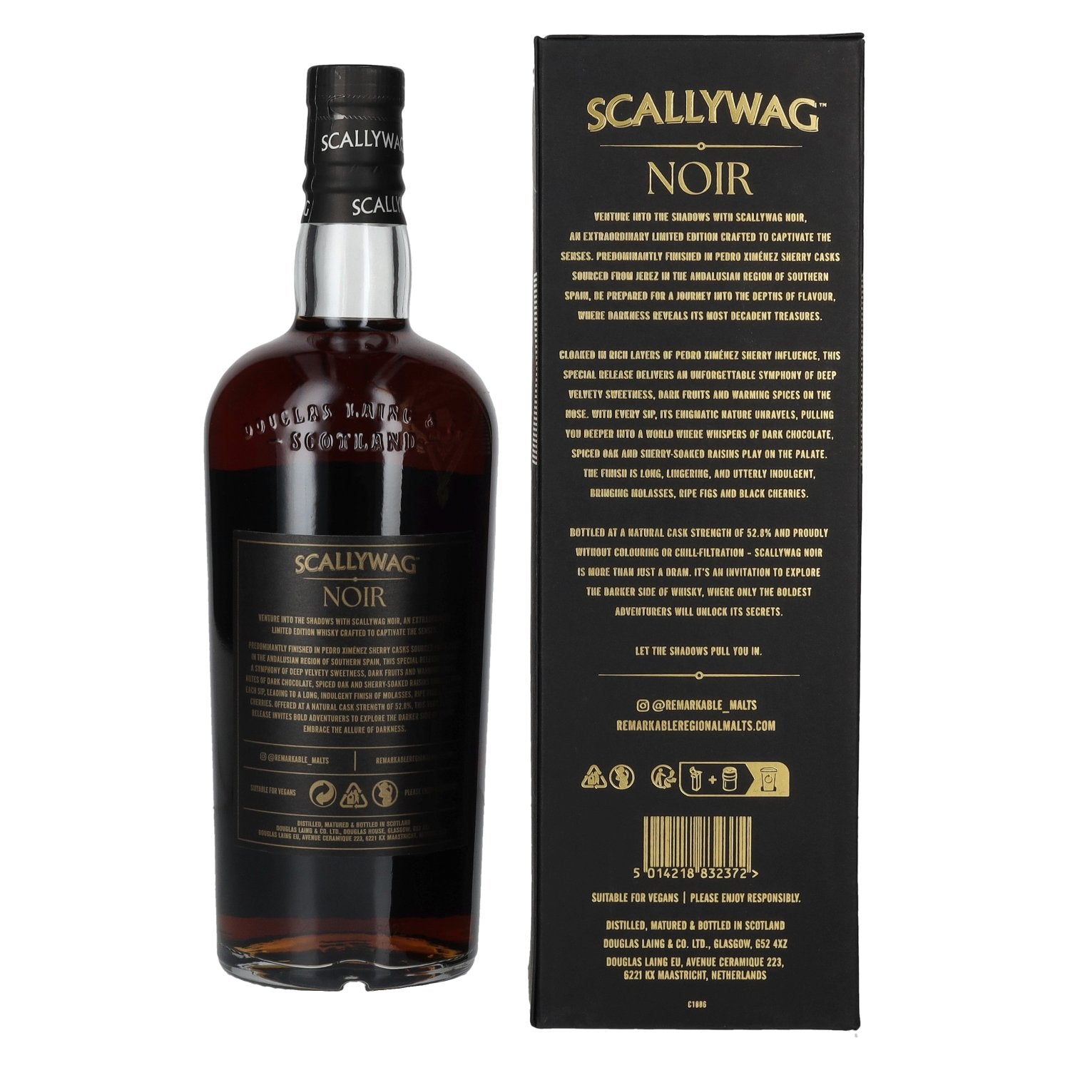 Douglas Laing SCALLYWAG Noir Edition PX Sherry Cask Speyside Blended Malt 52,8% Vol. 0,7l in gift box