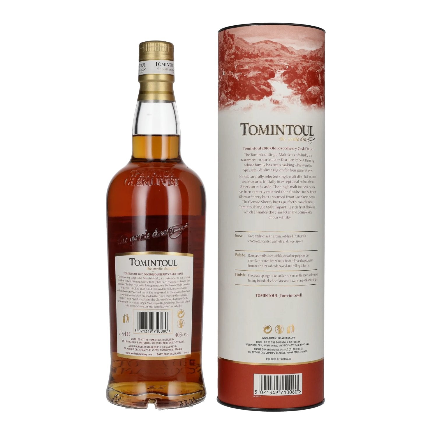 Tomintoul 12 Years Old OLOROSO SHERRY CASKS Finish Limited Edition 2010 40% Vol. 0,7l in gift box