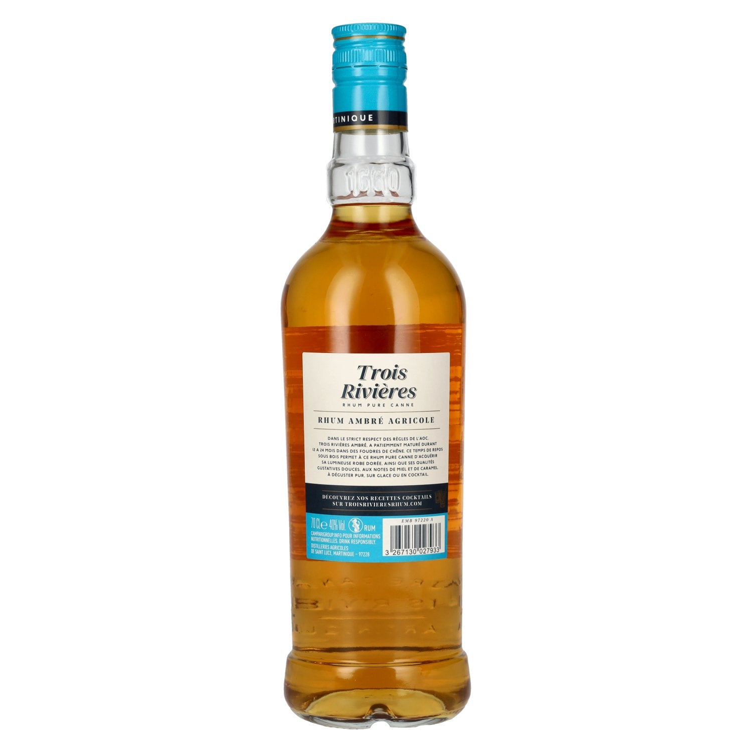 Trois Rivières AMBRÉ AGRICOLE Rhum 40% vol. 0.7 l