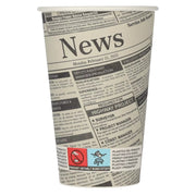 To-Go Coffee Mug, Newsprint Design, 0.3 l, 50 pieces