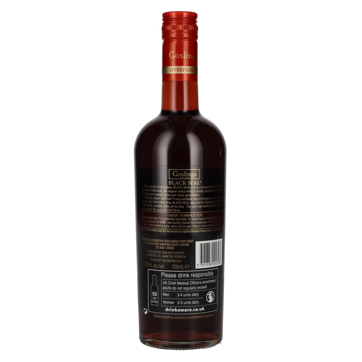 Goslings Black Seal 151 PROOF Bermuda Black Rum 75,5% vol. 0,7l