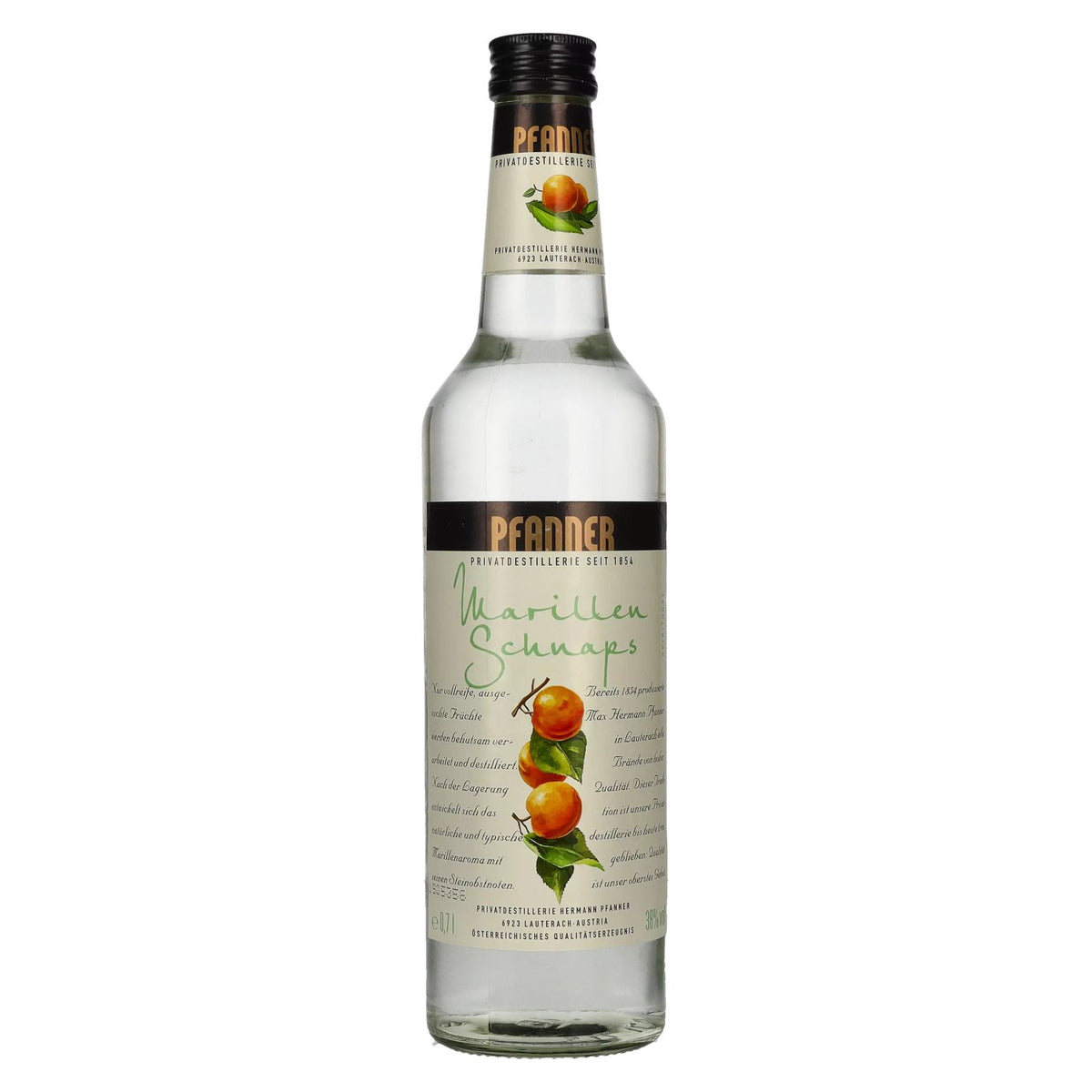 Pfanner apricot schnapps 38% vol. 0.7l