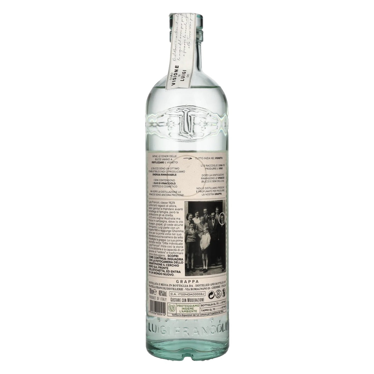 Luigi Francoli Grappa La Visione di Luigi 40% Vol. 0,7l