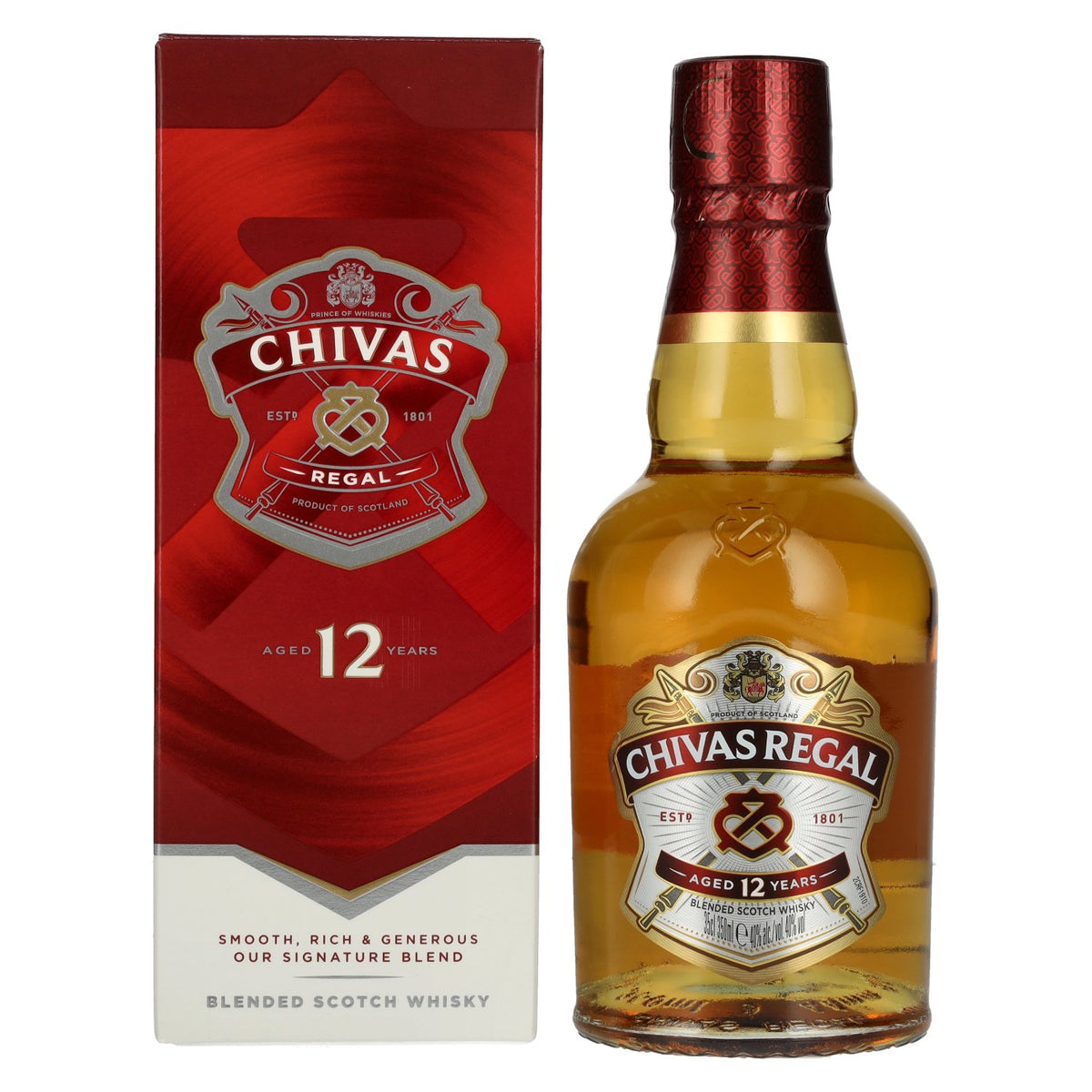 Chivas Regal 12 Years Old Blended Scotch Whisky 40% Vol. 0,35l in gift box