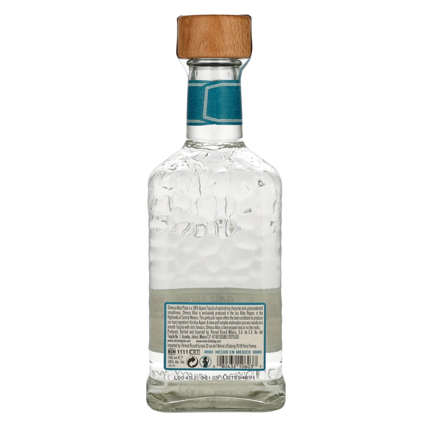 Olmeca Altos Tequila Plata 100% Agave 38% Vol. 0,7l