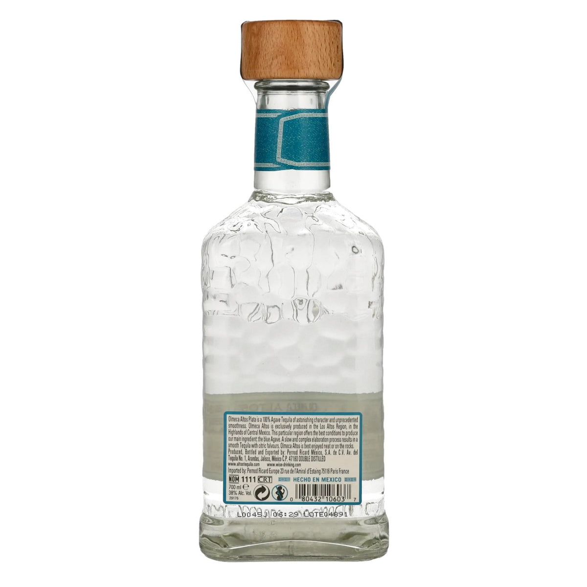 Olmeca Altos Tequila Plata 100% Agave 38% Vol. 0,7l