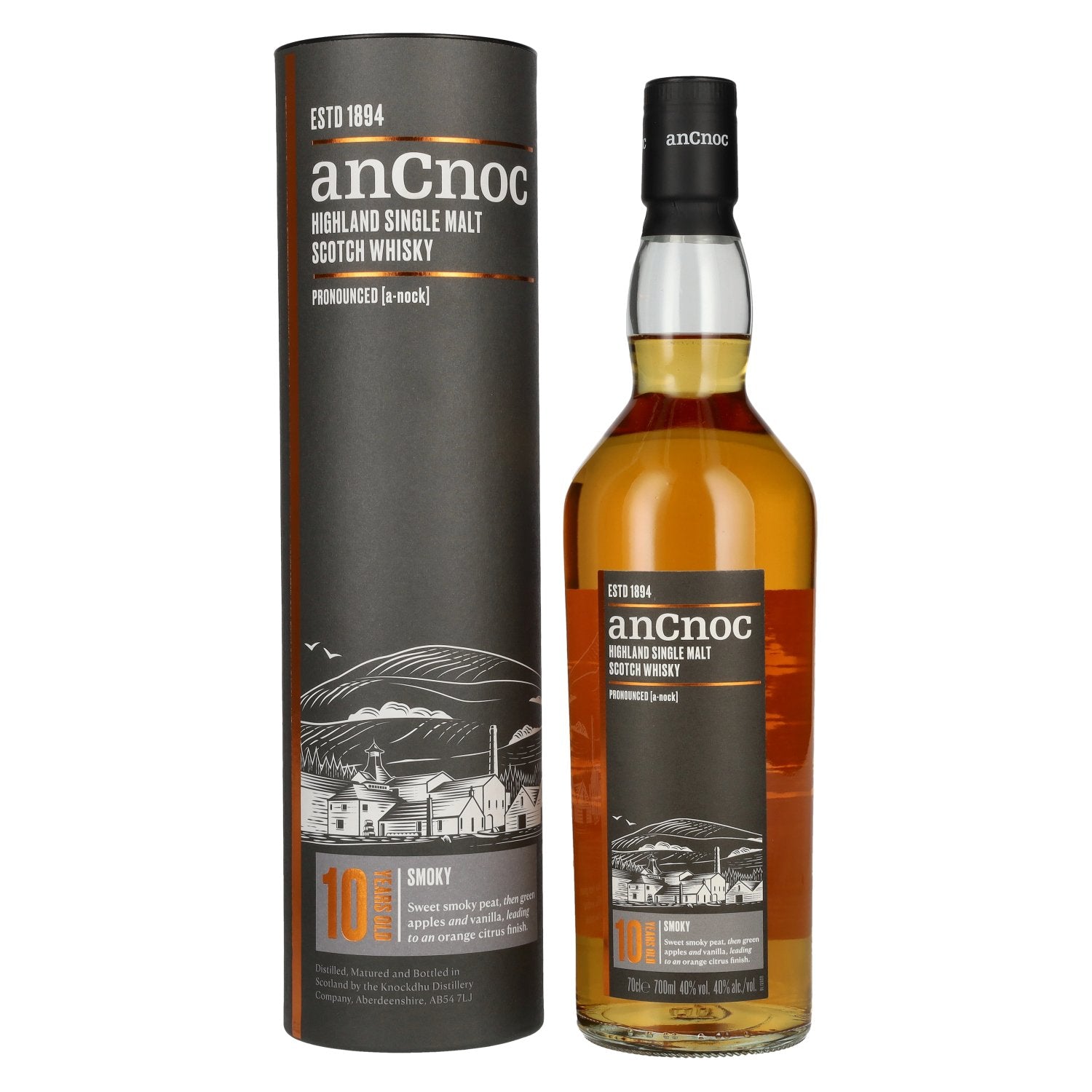 AnCnoc 10 Years Old Highland Single Malt 40% Vol. 0,7l in Geschenkbox
