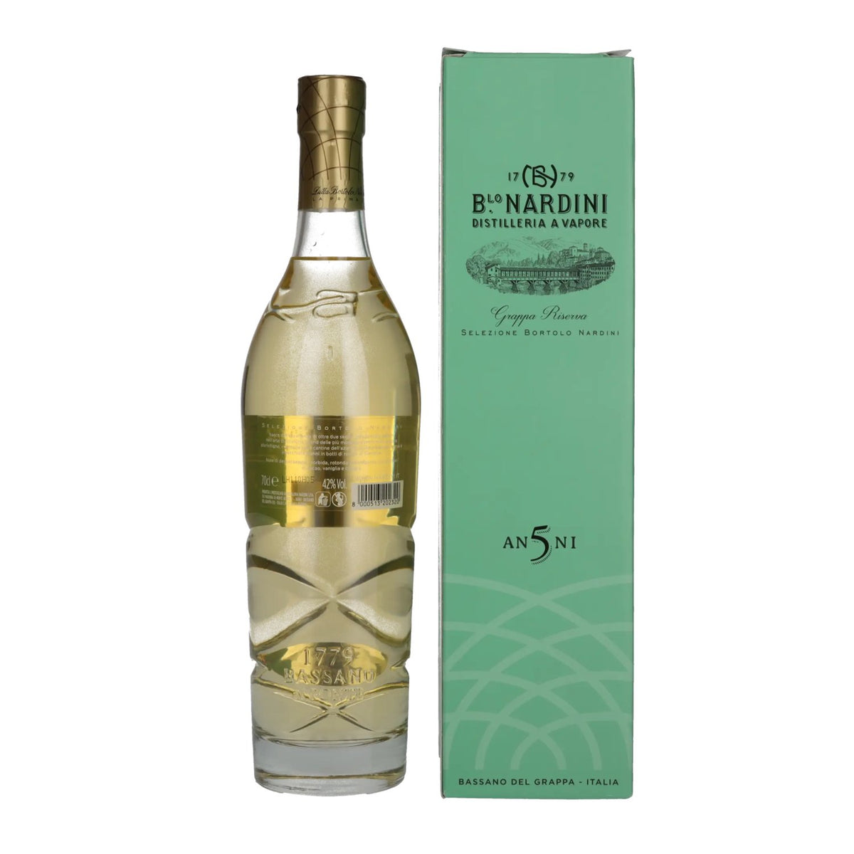 Nardini Grappa Riserva 5 ANNI 42% vol. 0,7l en coffret cadeau