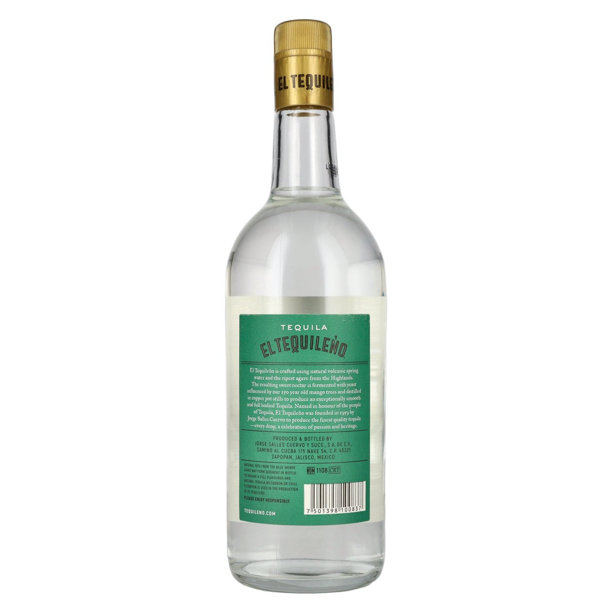 El Tequileño Blanco Tequila 38% ABV 1 litre