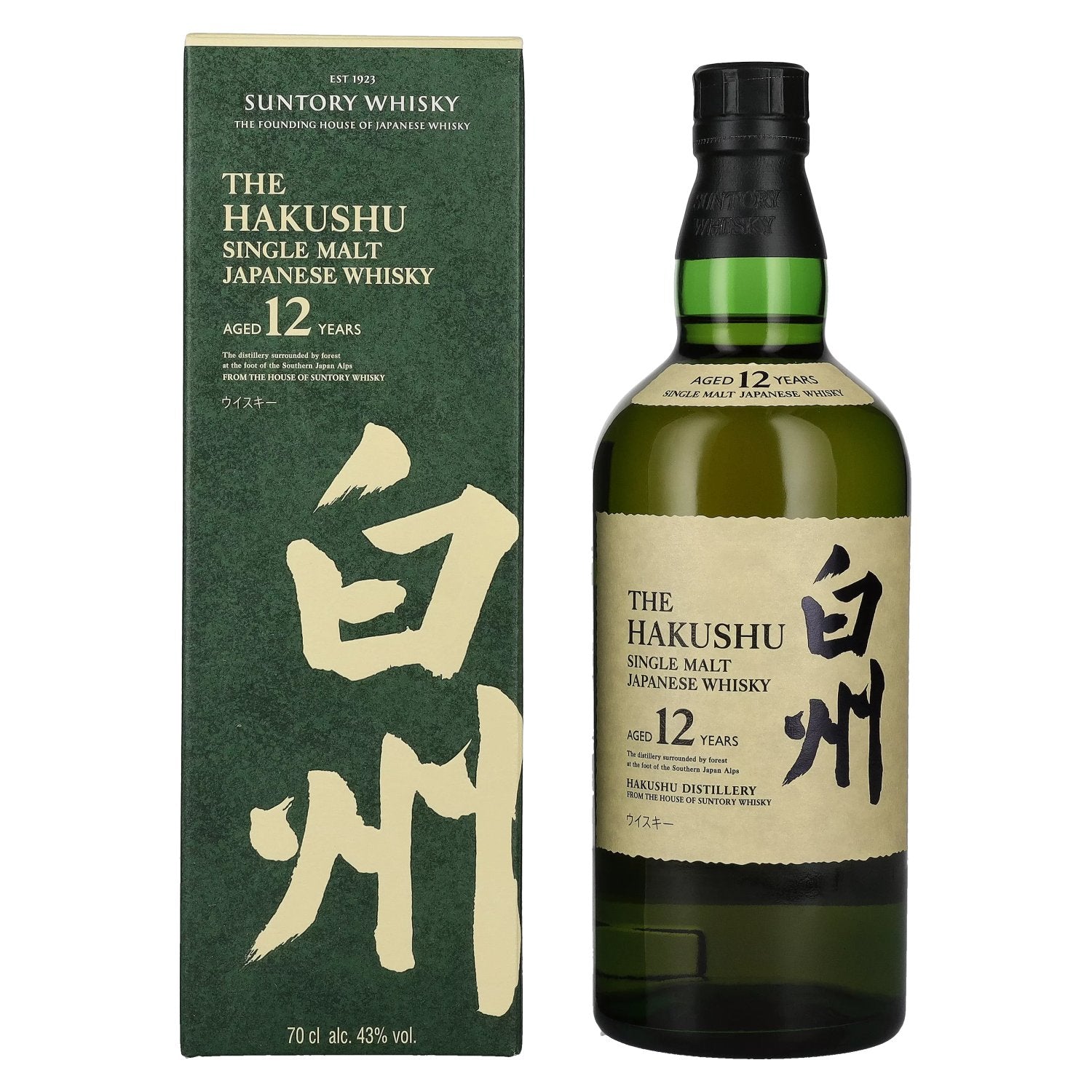 Suntory The Hakushu 12 Years Old Single Malt 43% Vol. 0,7l en boîte cadeau
