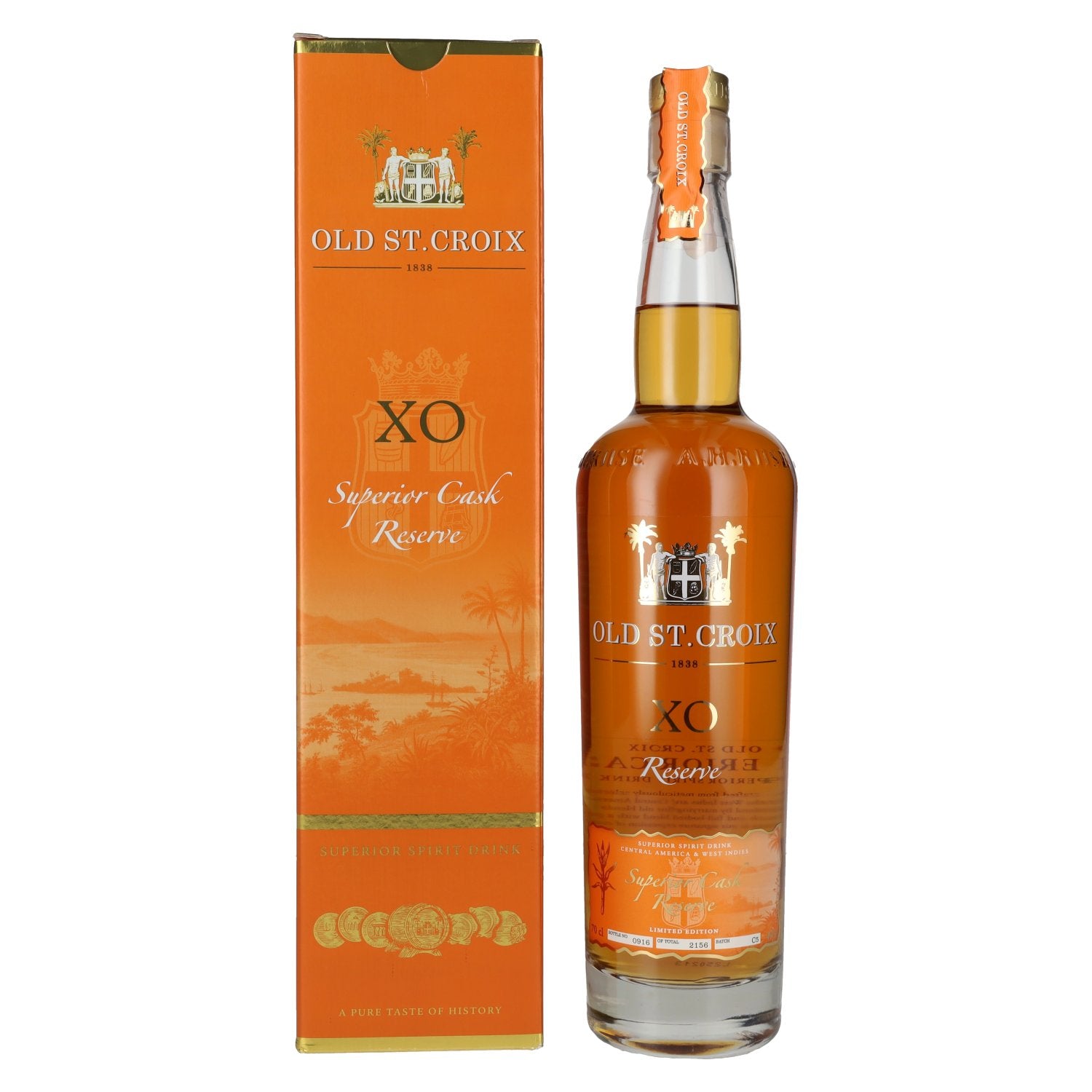 Old St. Croix A.H. Riise X.O. Reserve Superior Cask Spirit Drink 40% vol. 0.7 l in a gift box