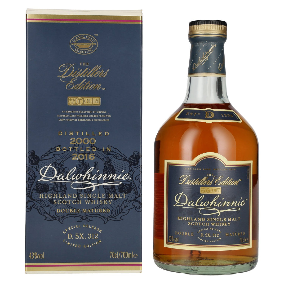 Dalwhinnie The Distillers Edition Double Matured 2000, 43 % vol., 0,7 l, dans un coffret cadeau