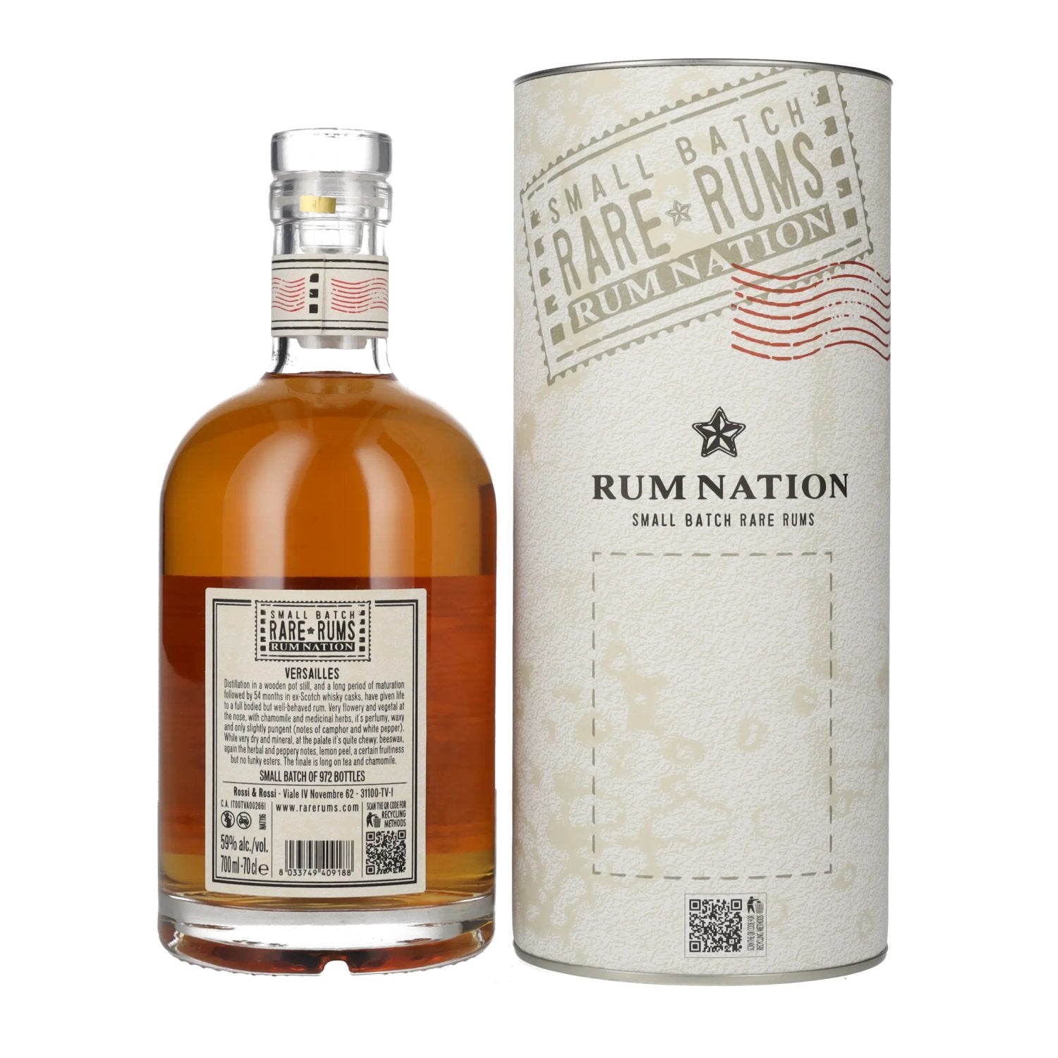 Rum Nation Rare Rums VERSAILLES 2004/2022 59% vol. 0,7l en boîte cadeau