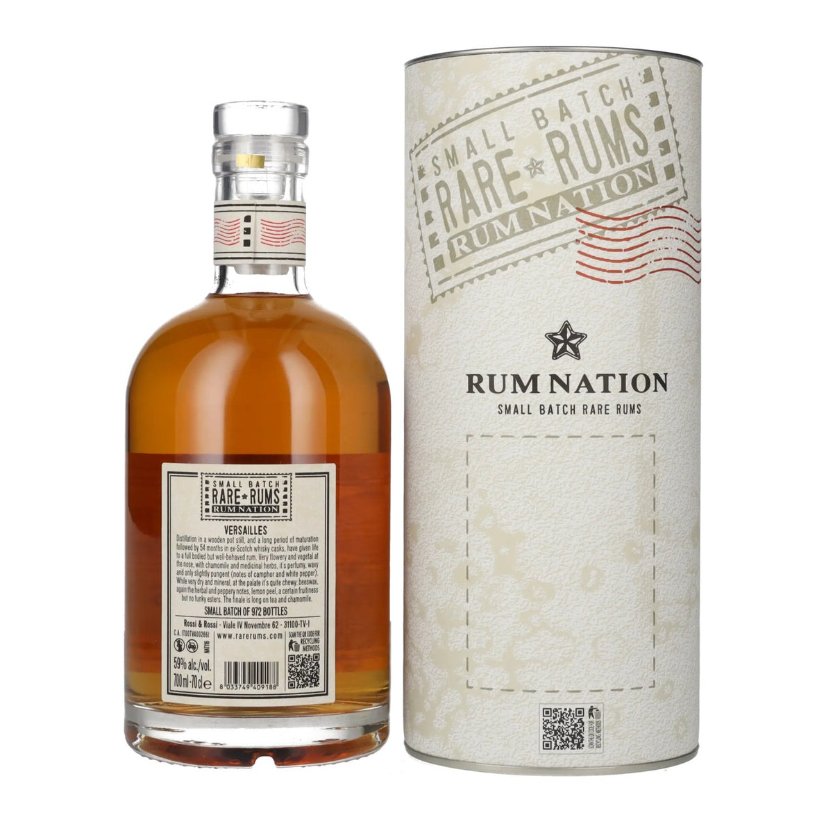Rum Nation Rare Rums VERSAILLES 2004/2022 59% Vol. 0,7l in Geschenkbox