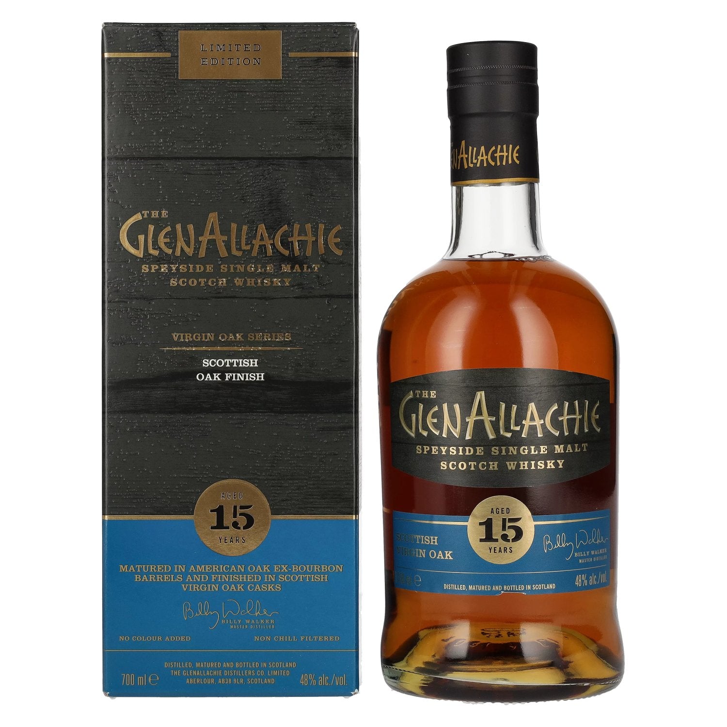 The GlenAllachie 15 Years Old SCOTTISH VIRGIN OAK 48% Vol. 0,7l en coffret cadeau