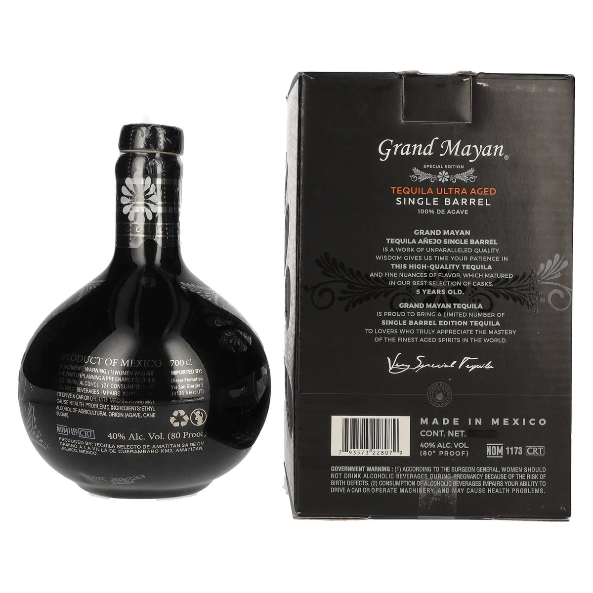 Grand Mayan ULTRA AGED Single Barrel Tequila 100% de Agave 40% vol. 0,7l en boîte cadeau