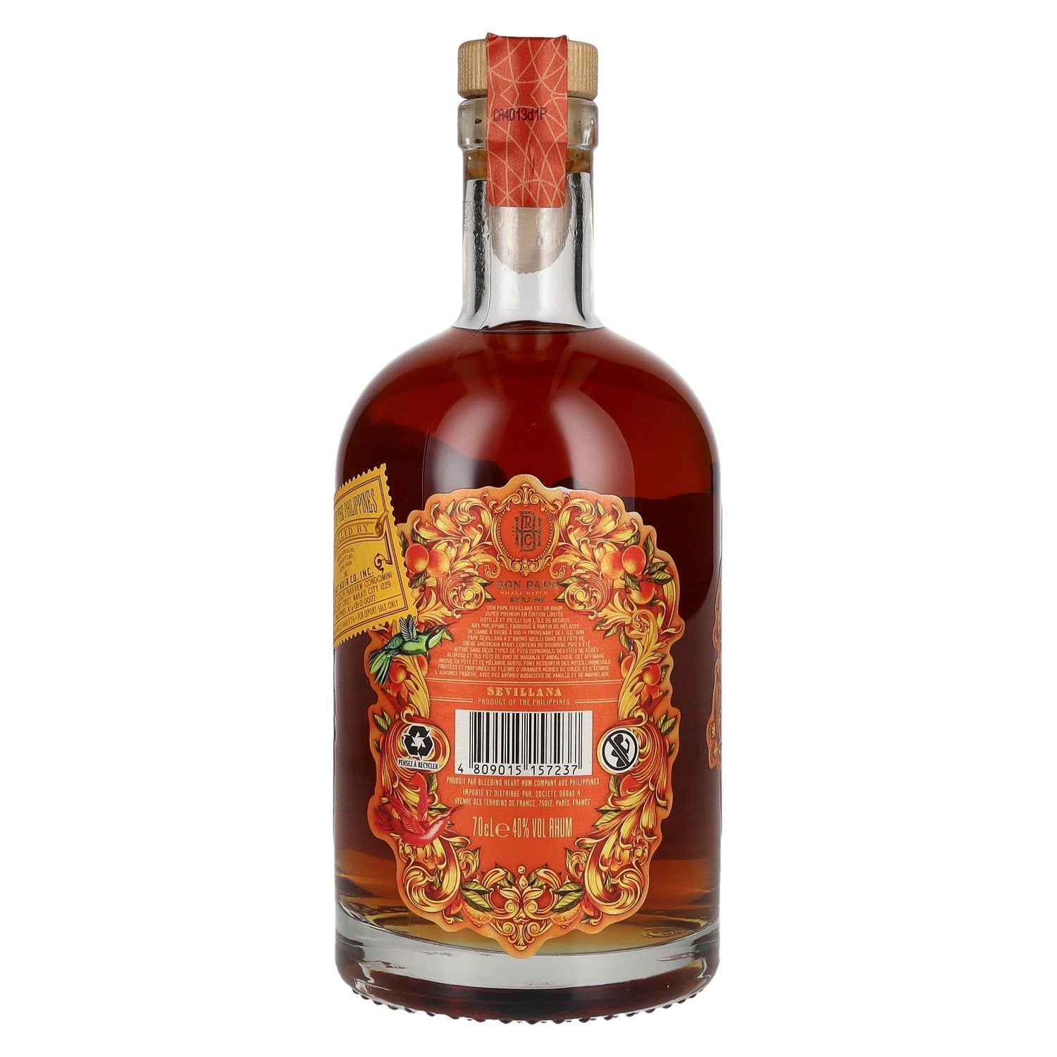 Don Papa Rum Sevillana 40% ABV 0.7 l
