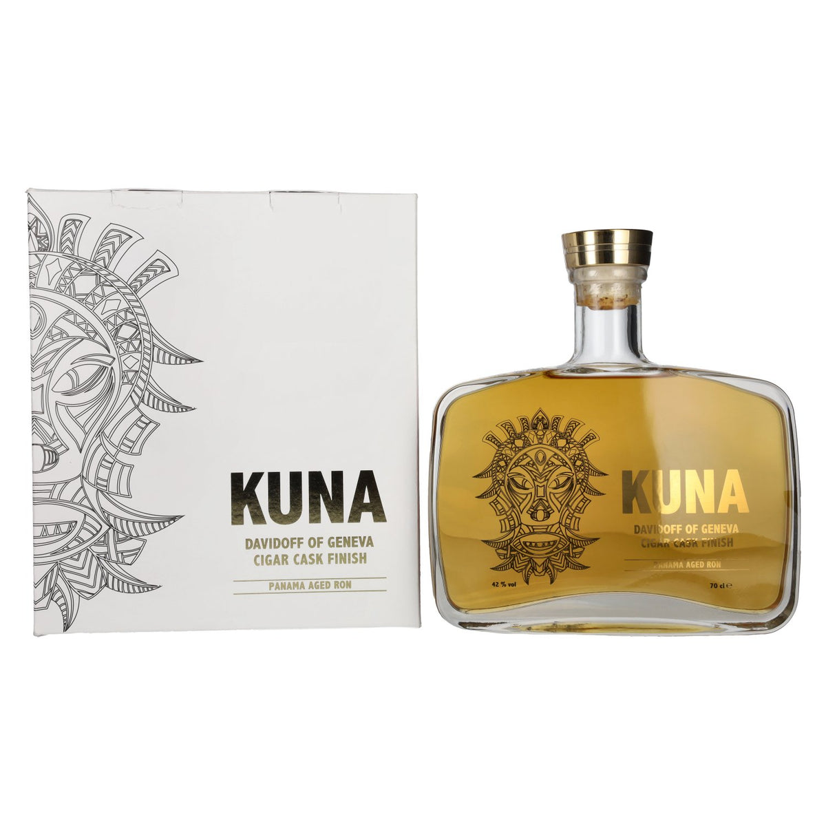 Kuna Panama Aged Ron Davidoff of Geneva Cigar Cask Finish 42% Vol. 0,7l en boîte cadeau