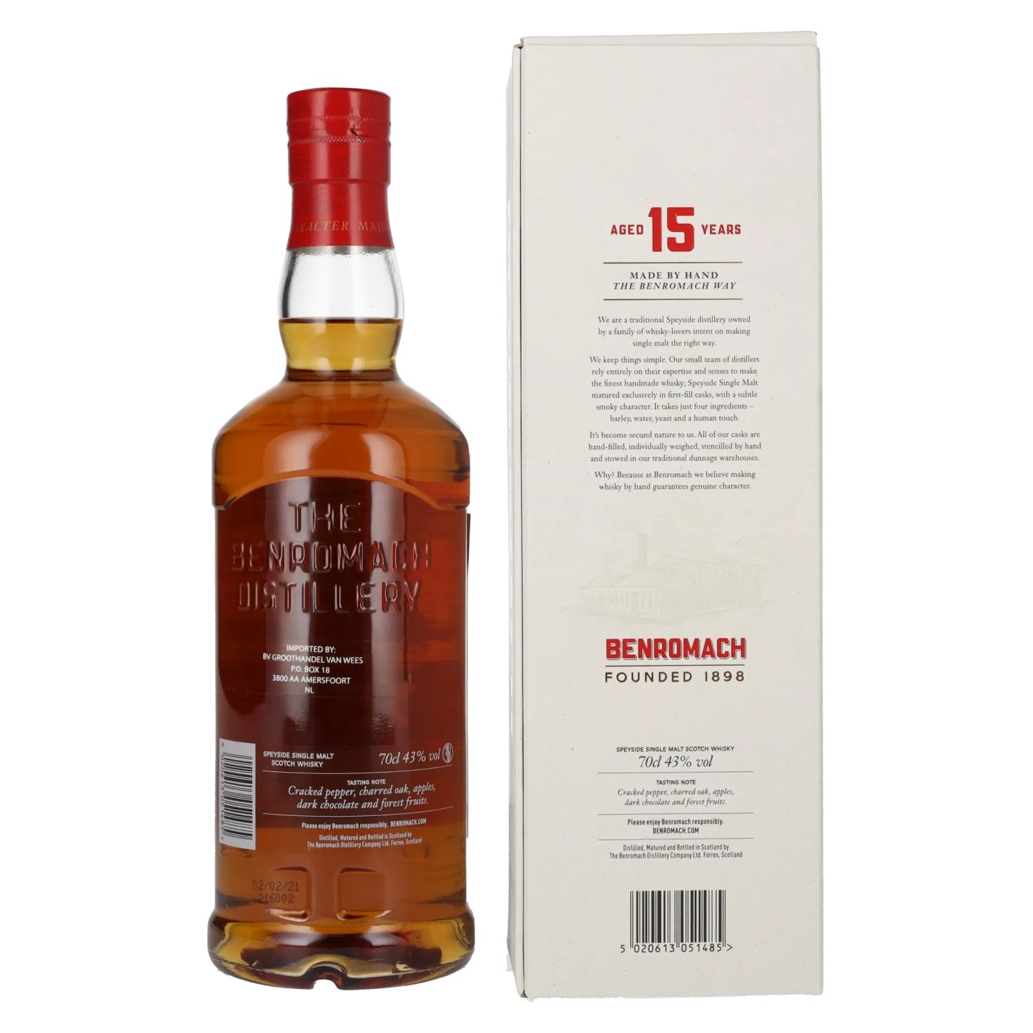 Benromach 15 Years Old Speyside Single Malt 43% Vol. 0,7l in Geschenkbox