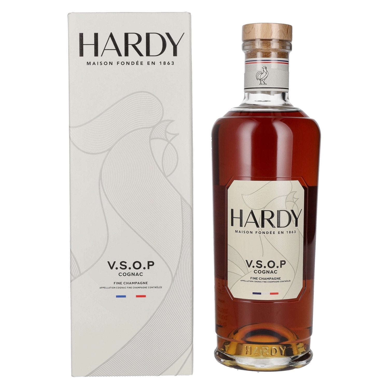 Hardy V.S.O.P Fine Champagne Cognac 40% vol. 0,7l en boîte cadeau