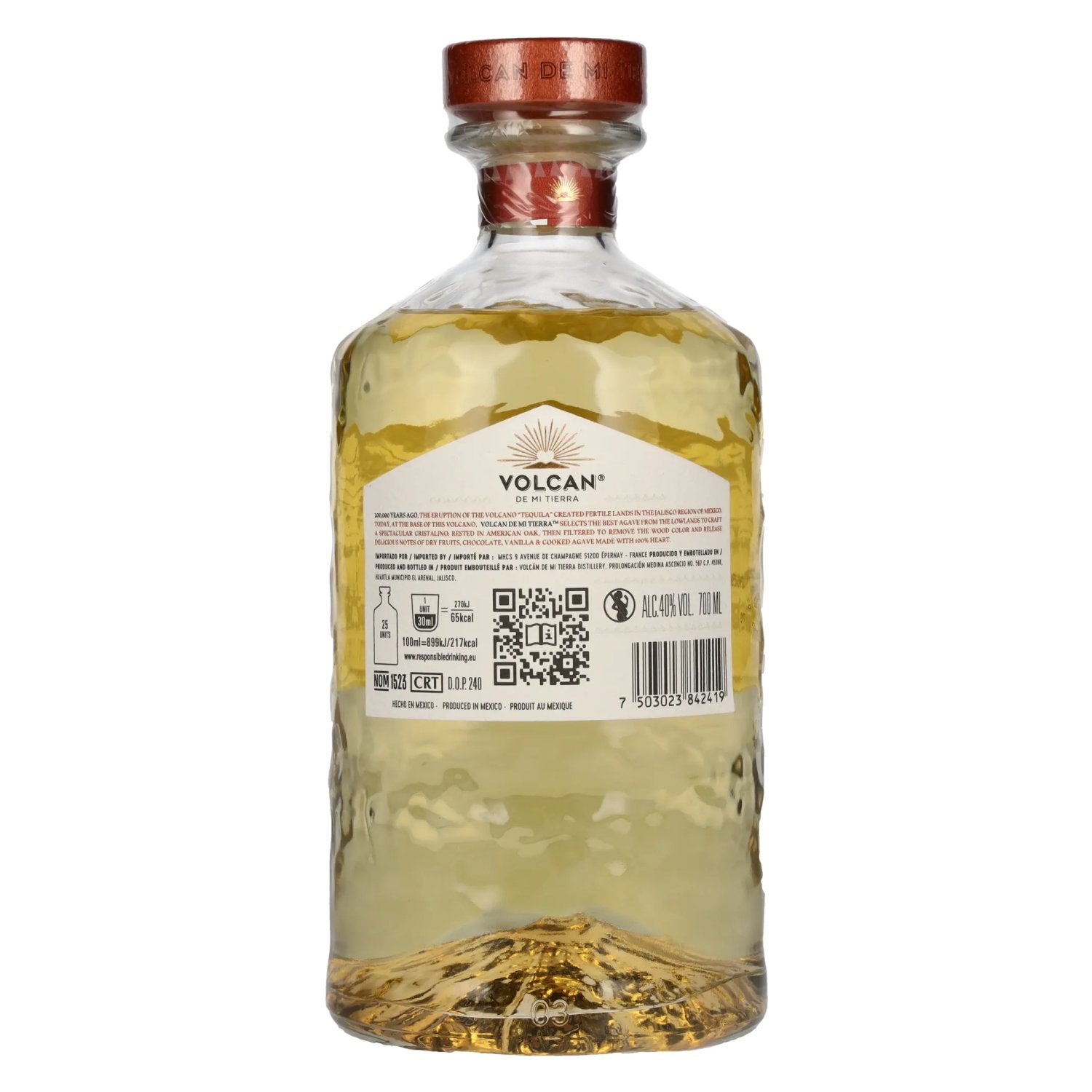 Volcan de Mi Tierra Tequila REPOSADO CRISTALINO 40% Vol. 0,7l