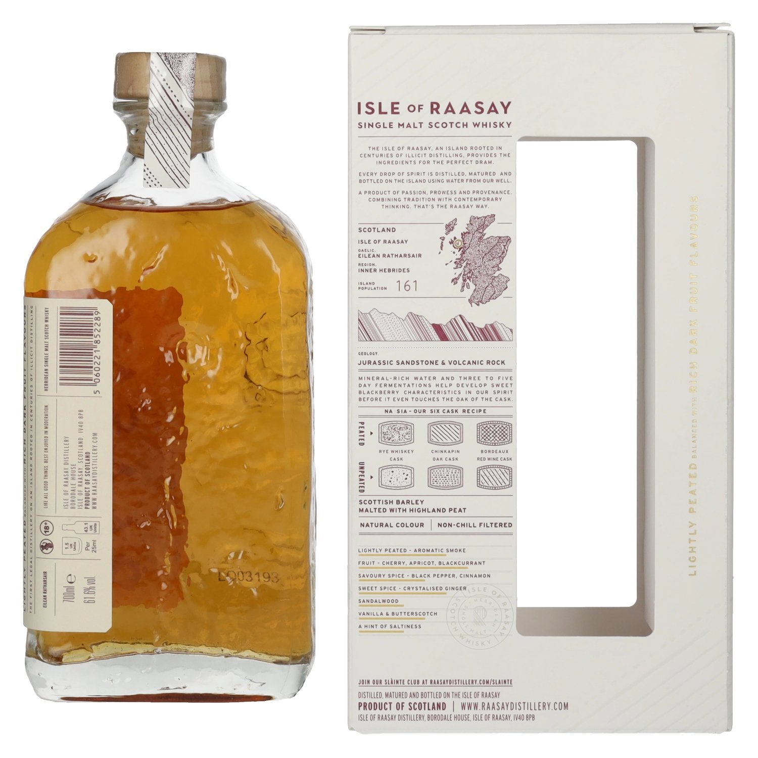 Isle of RAASAY Cask Strength Hebridean Single Malt 2025 61,6% Vol. 0,7l in Geschenkbox