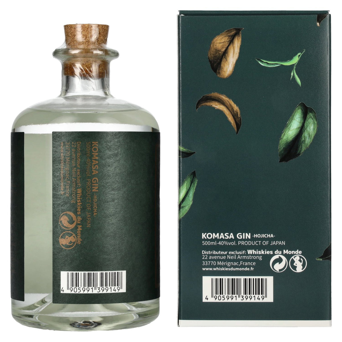 Komasa Gin HOJICHA 40% Vol. 0,5l in Geschenkbox