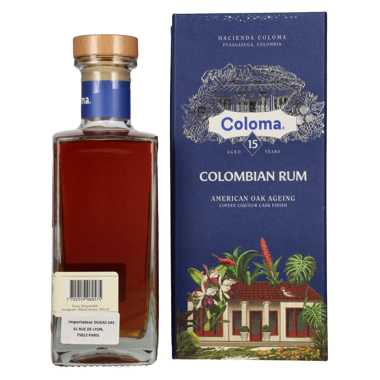 Ron Coloma 15 Years Colombian Rum 40% Vol. 0,7l en boîte cadeau