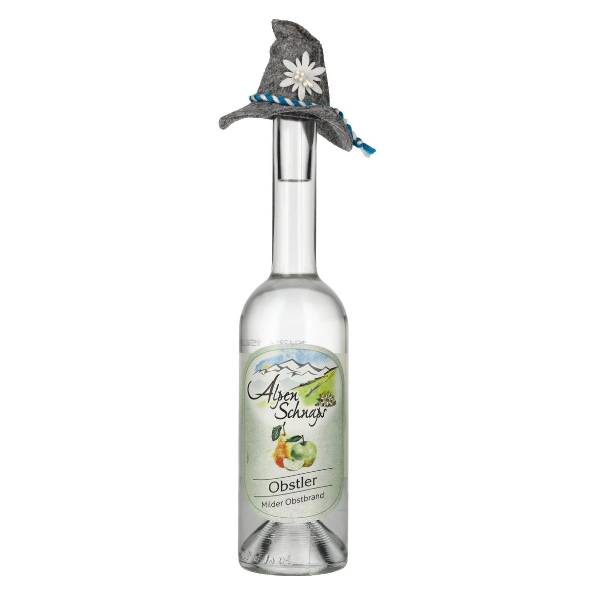 Nannerl Alpenschnaps OBSTLER 38% Vol. 0.5l with felt hat