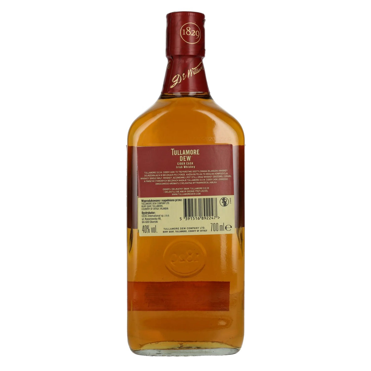 Tullamore D.E.W. Irish Whiskey CIDER CASK Finished 40% Vol. 0,7l