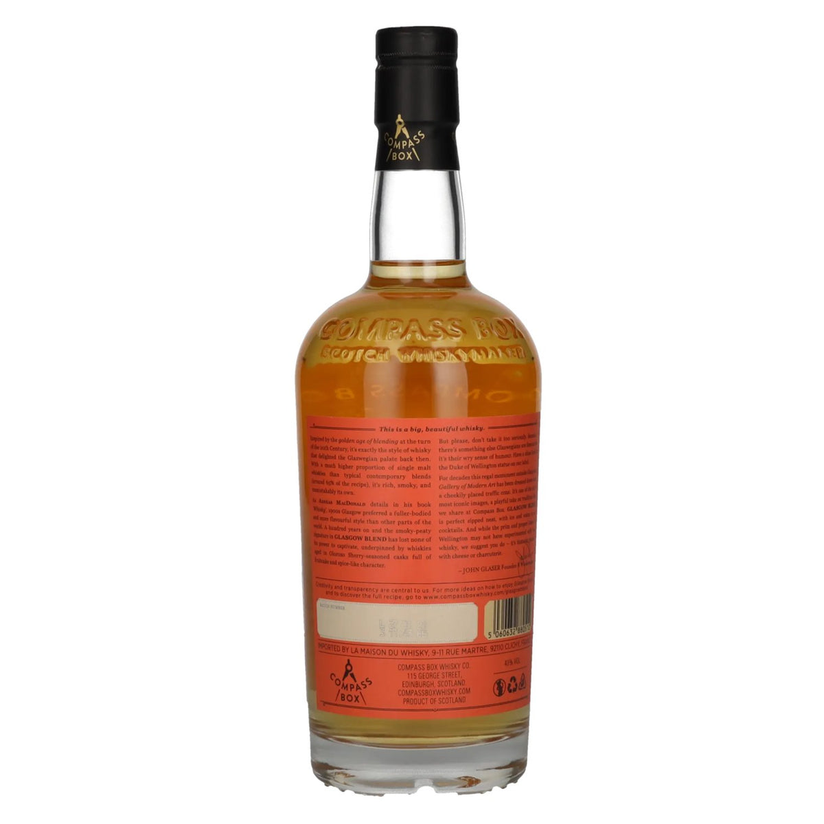 Compass Box GLASGOW BLEND Whisky écossais 43% vol. 0,7l